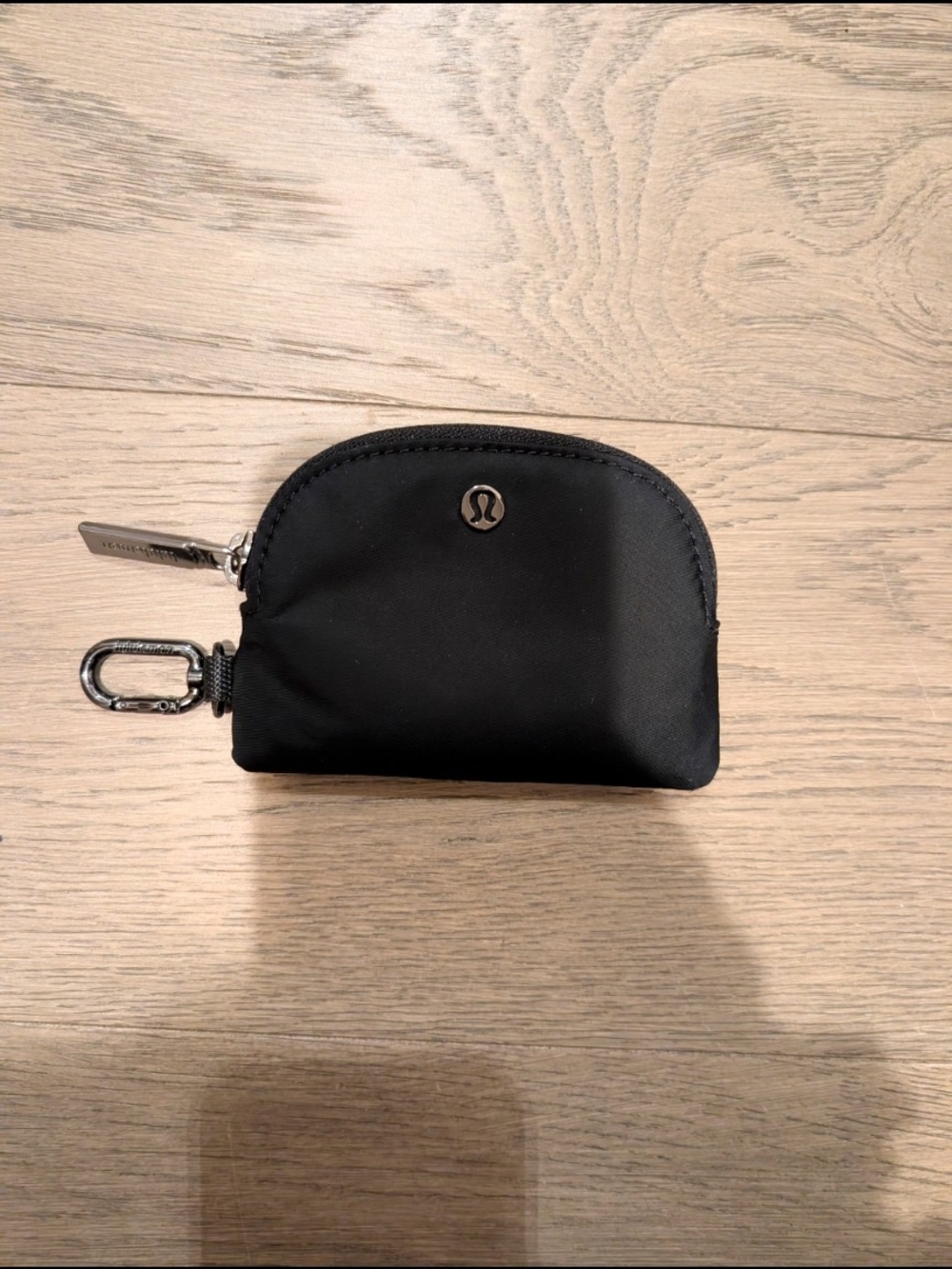 lululemon athletica Black Mini Zip Pouch with Clip